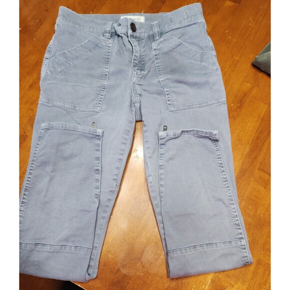 Madewell Gray Mid Rise Fatigues Ankle Zip Skinny Pants Sz 27 - Picture 1 of 8